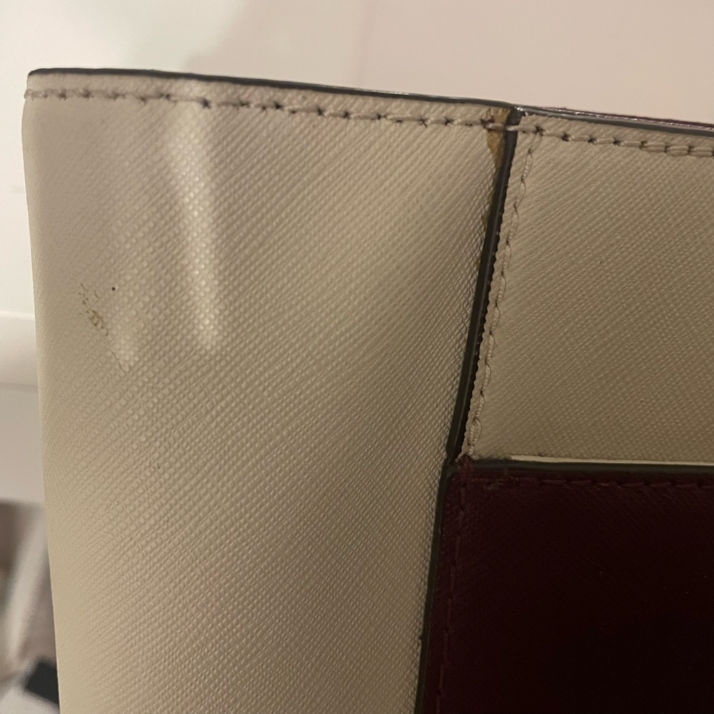 Kate Spade Burgundy and Cream Tote Bag - Picture 7 of 7